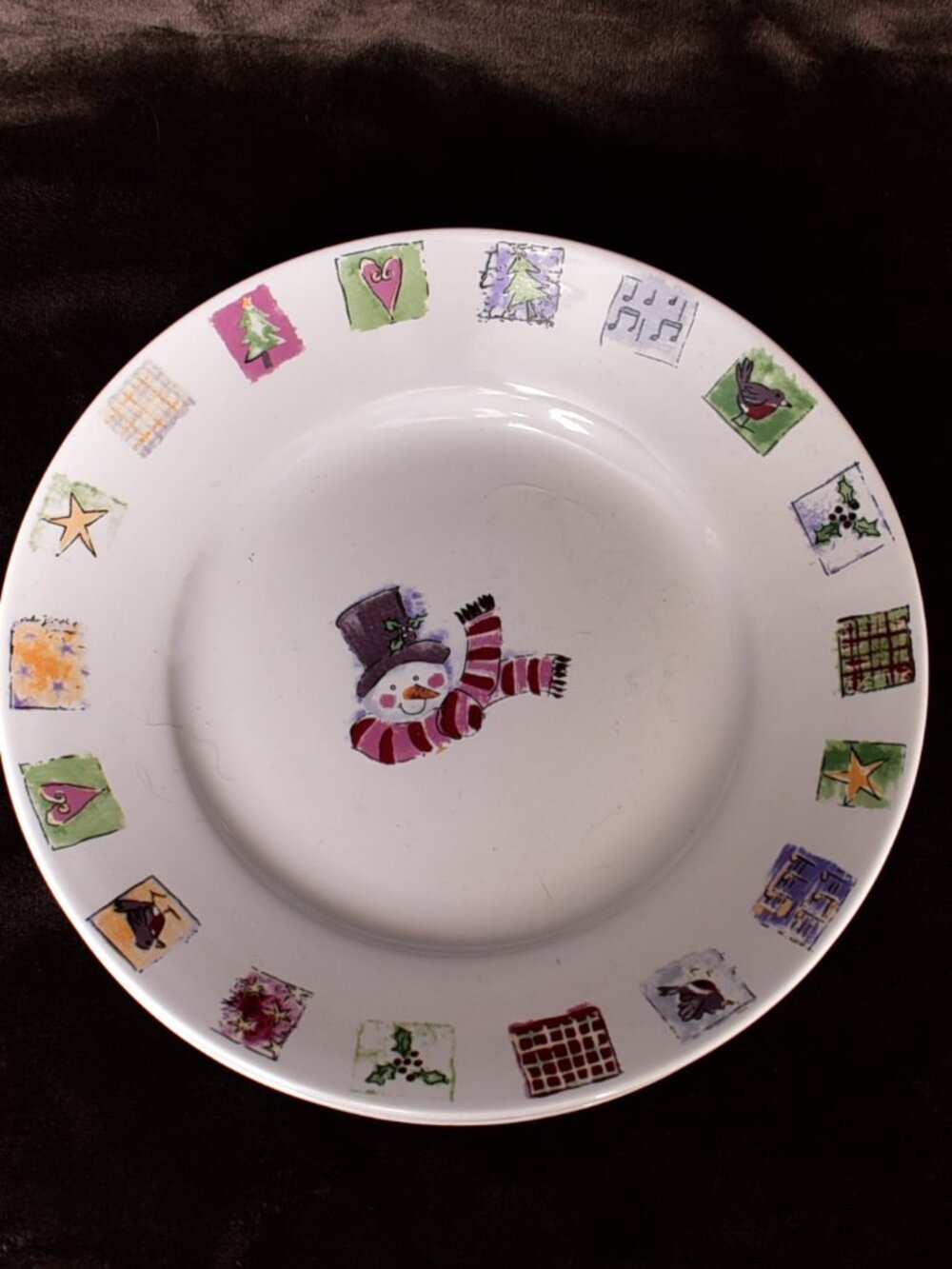 Vintage Gibson Snowman Kitchen Small Plates Household Set of 4